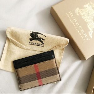 Burberry Leather Card Case Wallet